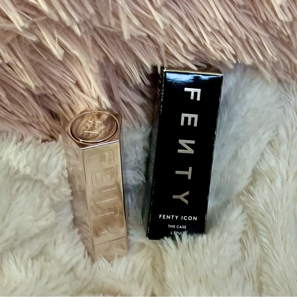 NEW Fenty Beauty Icon The Case Refillable Lipstick Case Metallic Nude - Picture 15 of 16